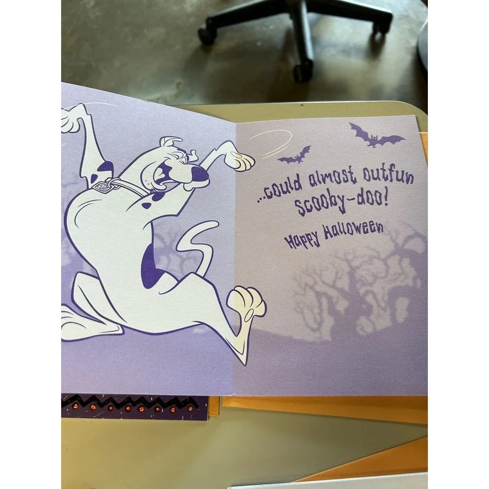 Vtg Halloween Greeting Card Lot 5 New Envelopes Hallmark Punch Out Glasses Glow